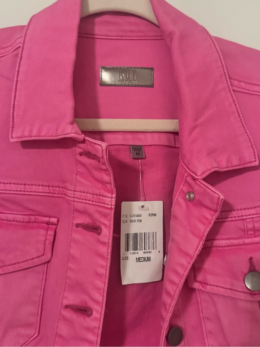 Kut from the Kloth Hot Pink Denim Jacket - Picture 2 of 3